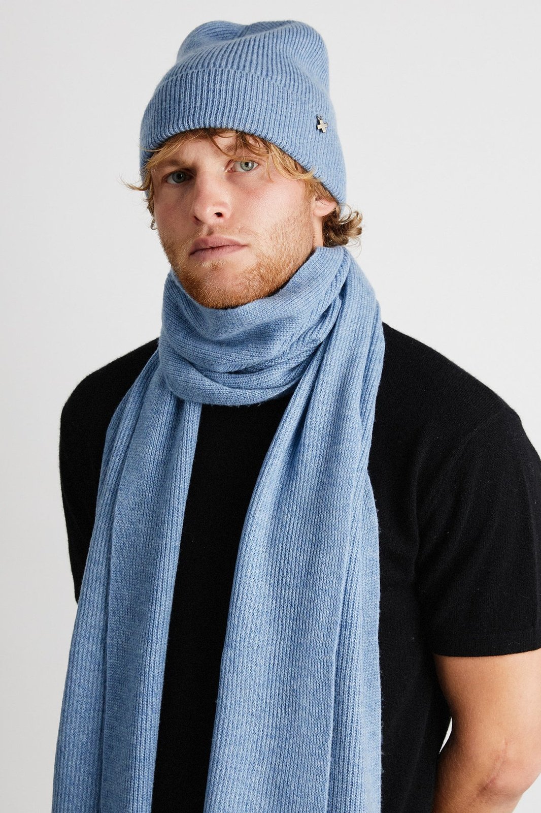 + Beryll Cashmere Beanie | Sky Blue